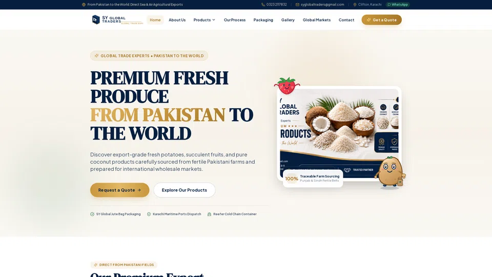 Homepage snapshot at launch