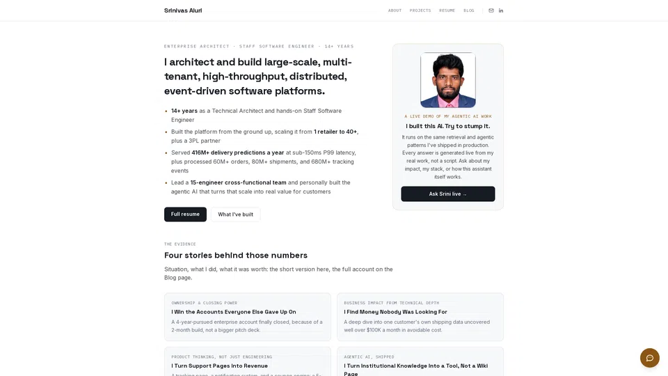 Homepage snapshot at launch