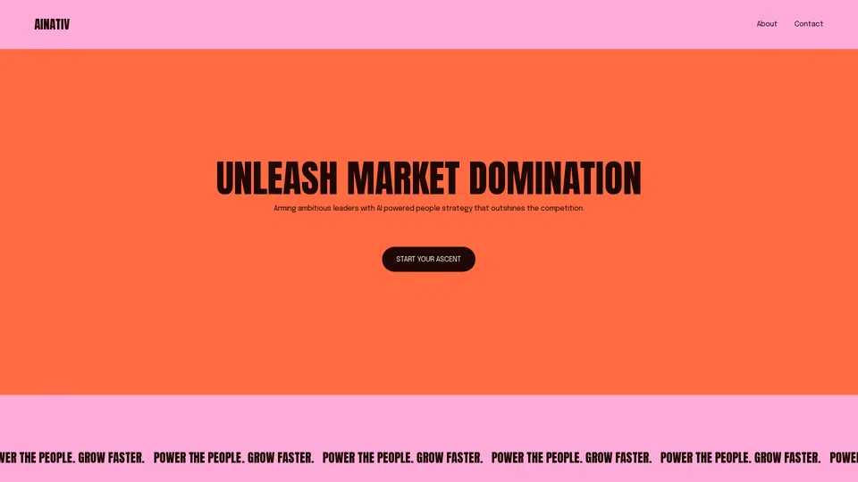 Homepage snapshot at launch
