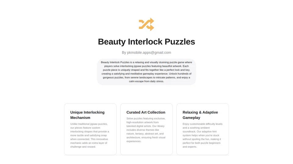 Homepage snapshot at launch