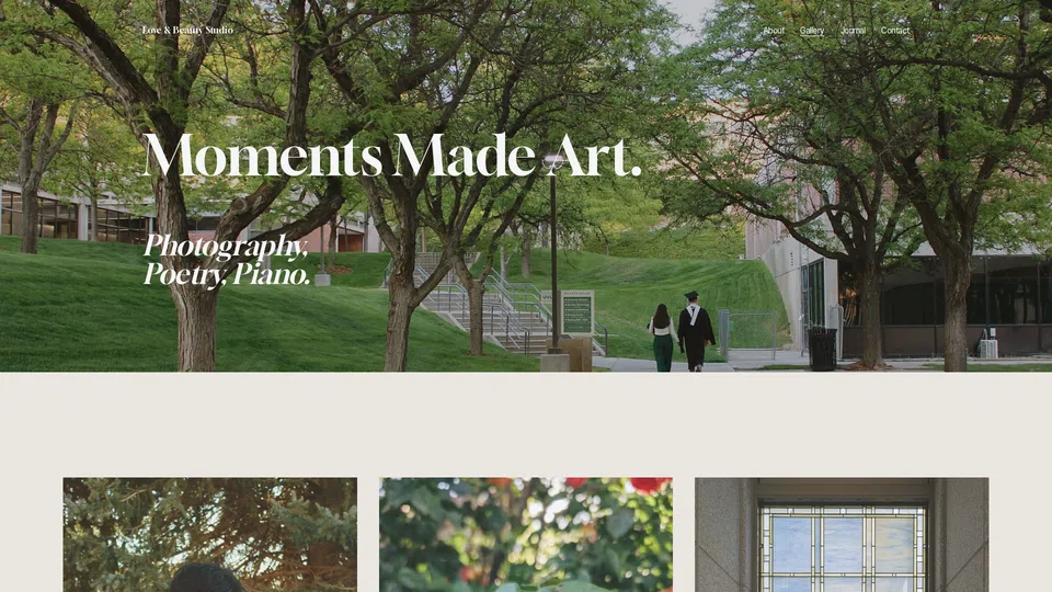 Homepage snapshot at launch