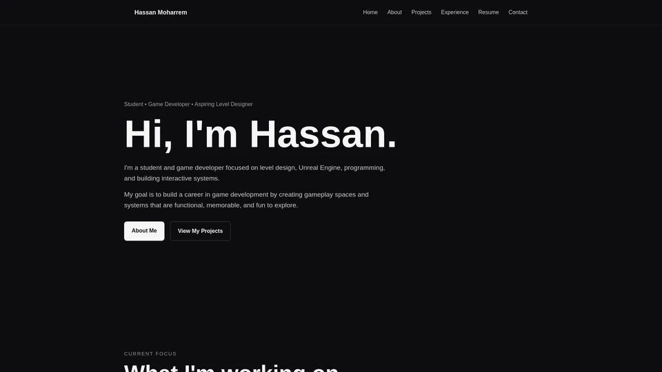 Homepage snapshot at launch
