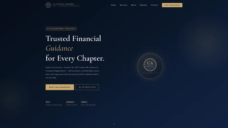 Homepage snapshot at launch