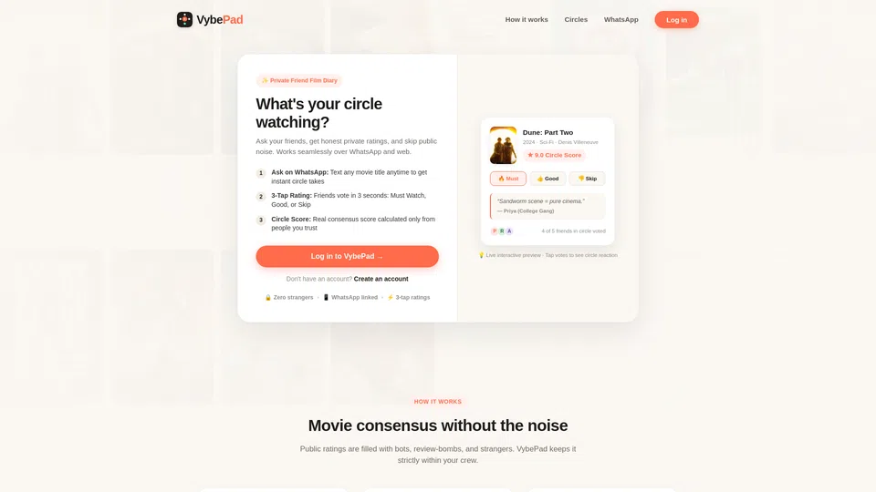 Homepage snapshot at launch