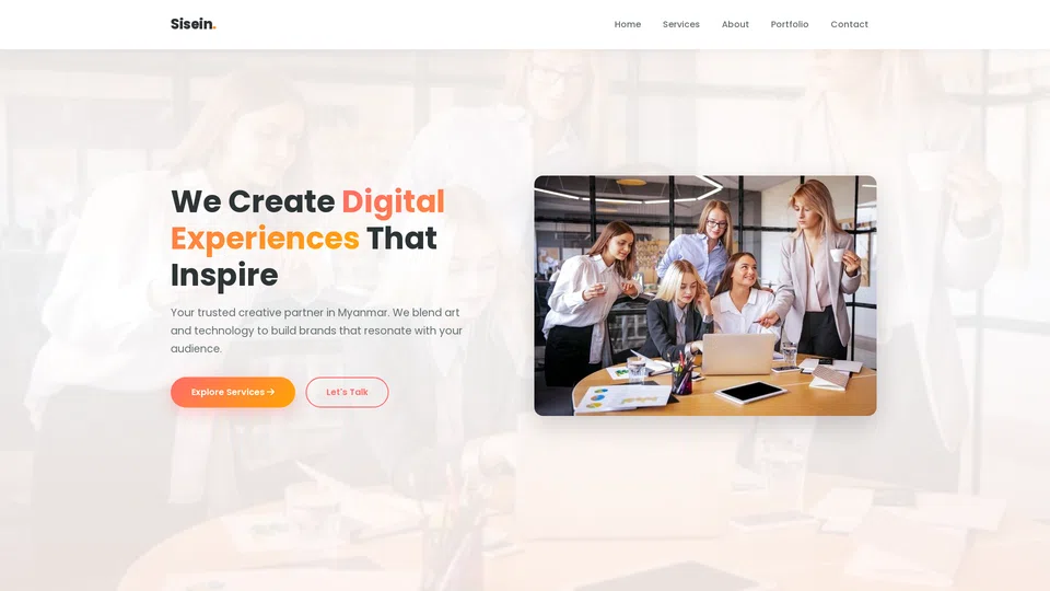 Homepage snapshot at launch