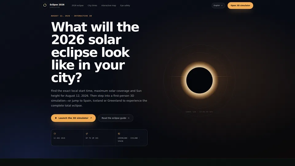 Homepage snapshot at launch