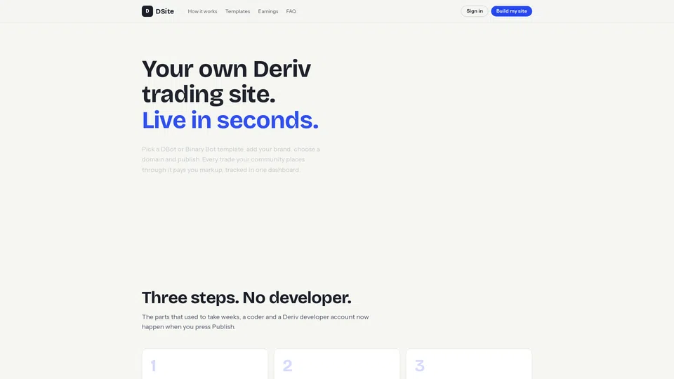 Homepage snapshot at launch