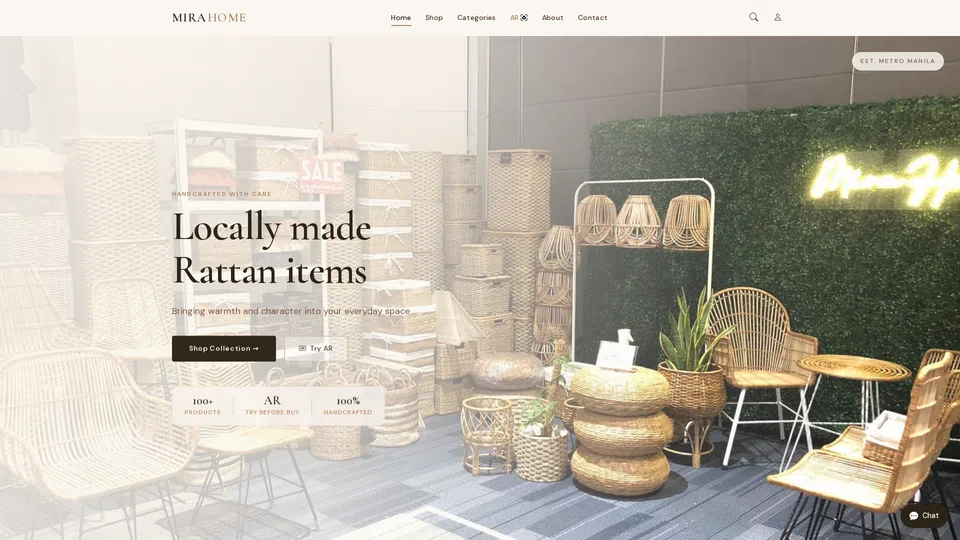 Homepage snapshot at launch