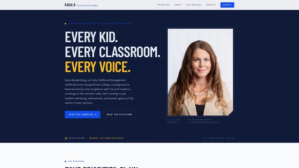 Homepage snapshot at launch