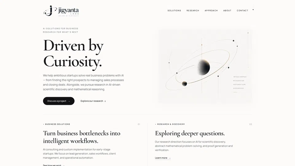 Homepage snapshot at launch