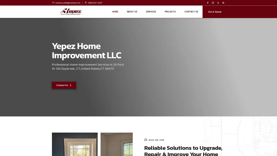 Homepage snapshot at launch