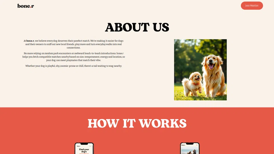 Homepage snapshot at launch