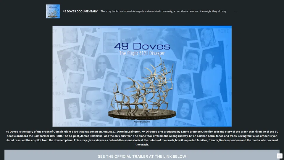 Homepage snapshot at launch