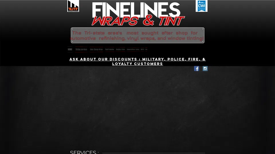 Homepage snapshot at launch