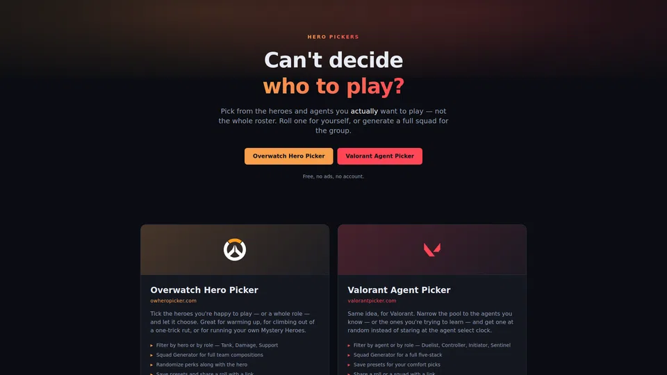 Homepage snapshot at launch