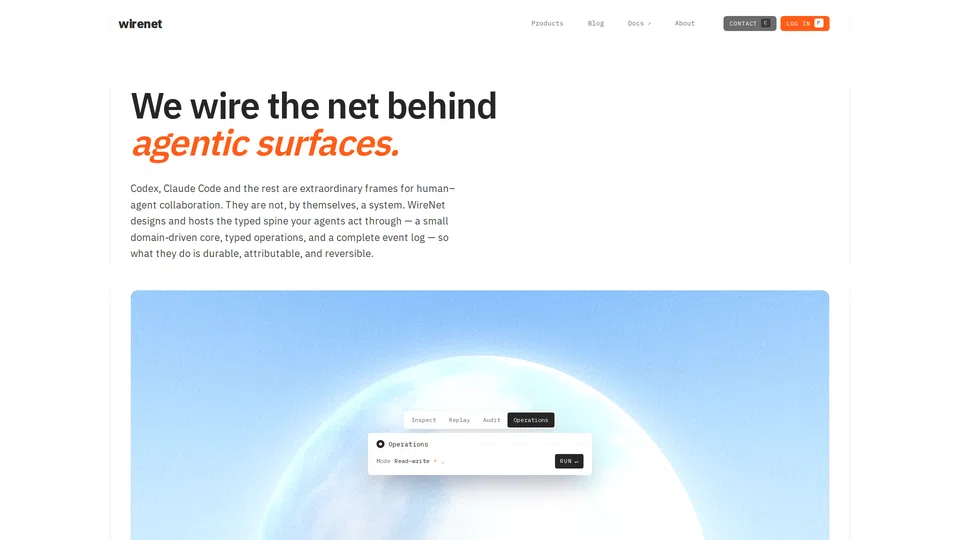 Homepage snapshot at launch