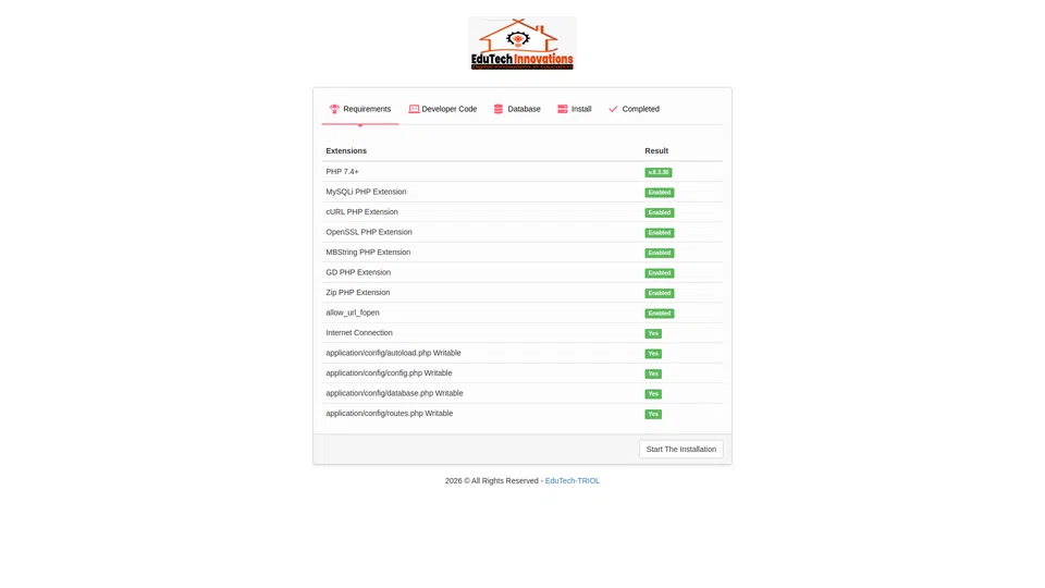 Homepage snapshot at launch