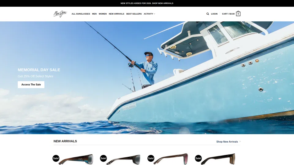 Homepage snapshot at launch