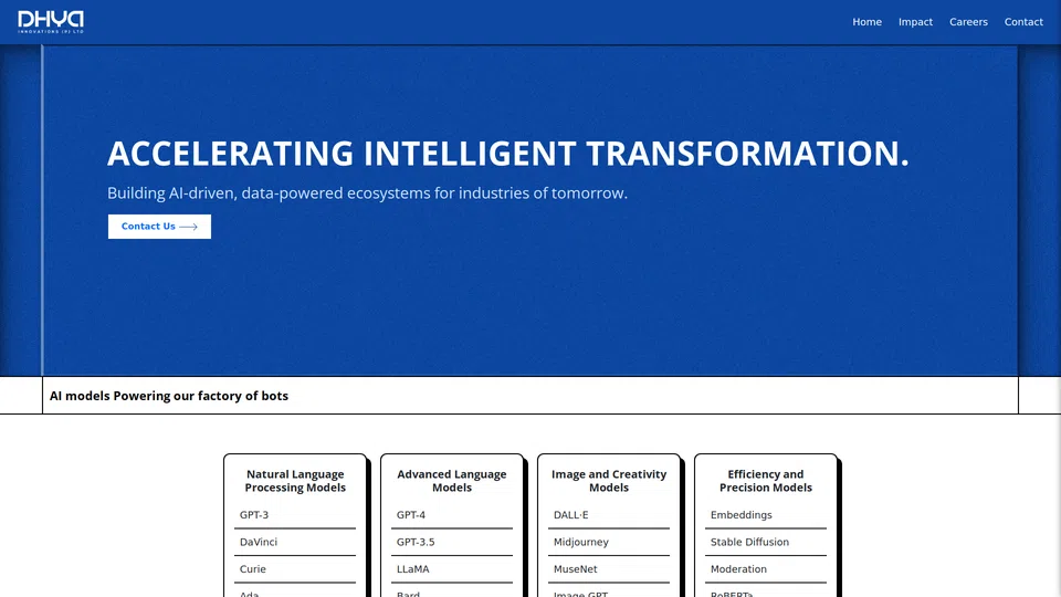 Homepage snapshot at launch