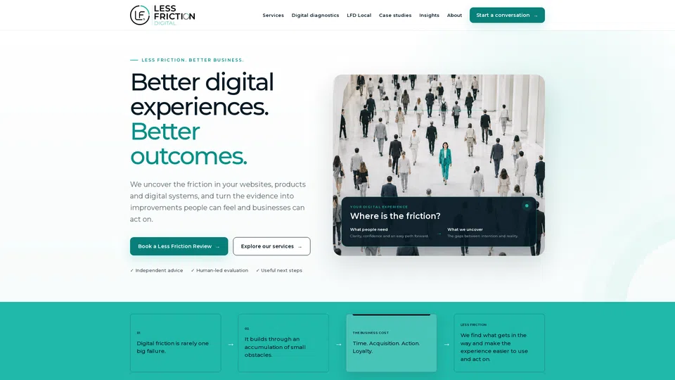 Homepage snapshot at launch