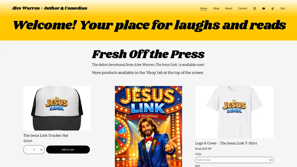 Homepage snapshot at launch