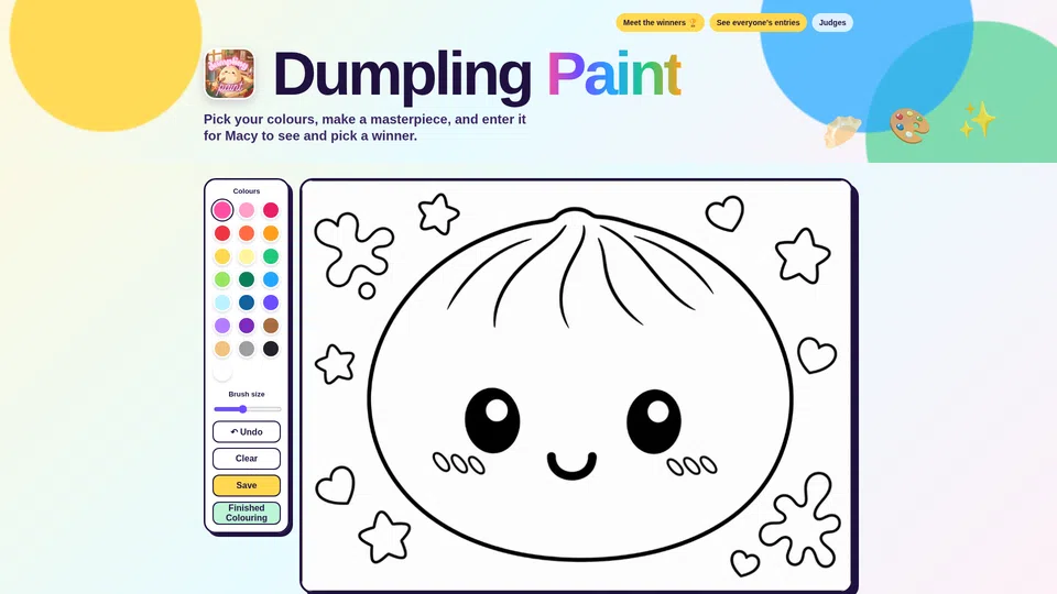 Homepage snapshot at launch