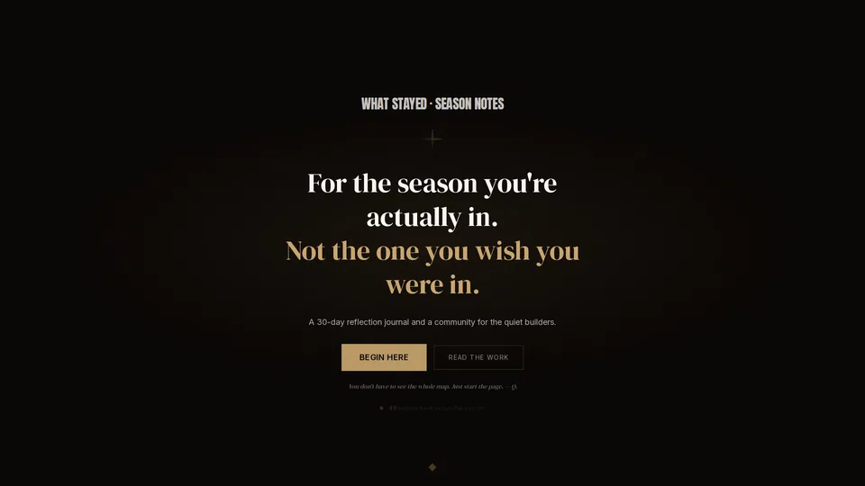 Homepage snapshot at launch