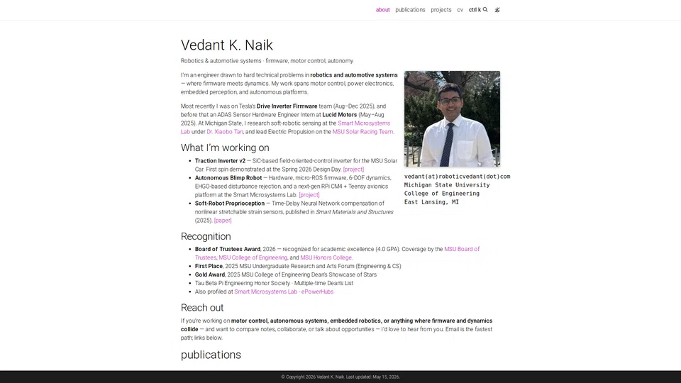 Homepage snapshot at launch