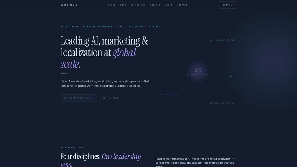 Homepage snapshot at launch