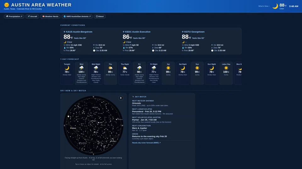 Homepage snapshot at launch