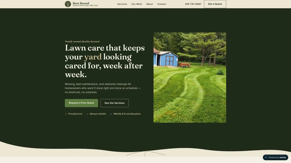 Homepage snapshot at launch