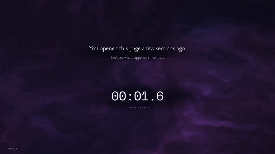 Homepage snapshot at launch