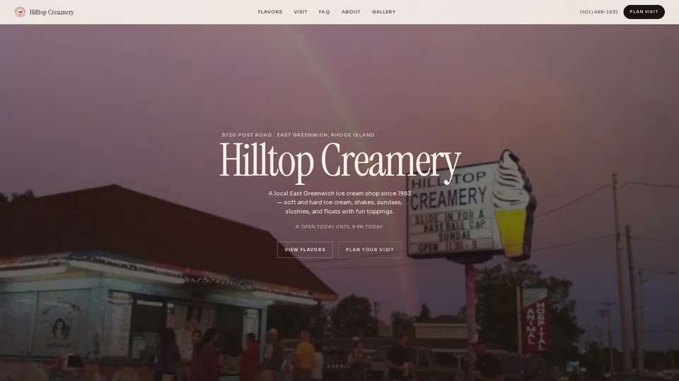 Homepage snapshot at launch