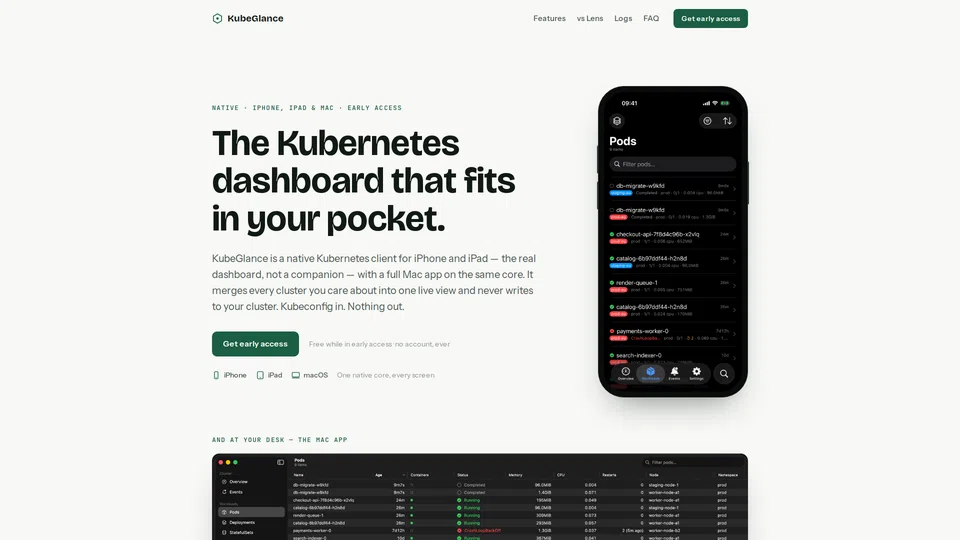 Homepage snapshot at launch