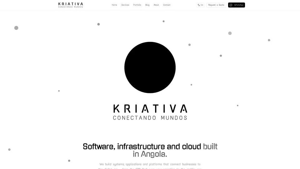 Homepage snapshot at launch