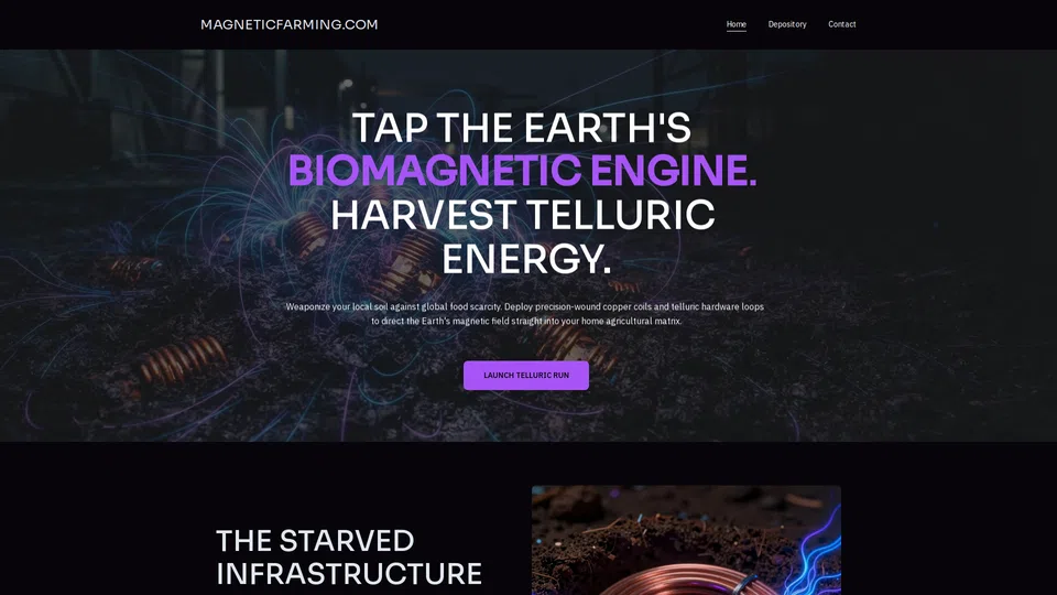 Homepage snapshot at launch