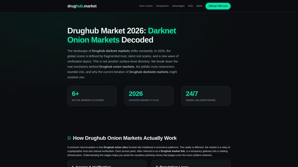 Homepage snapshot at launch