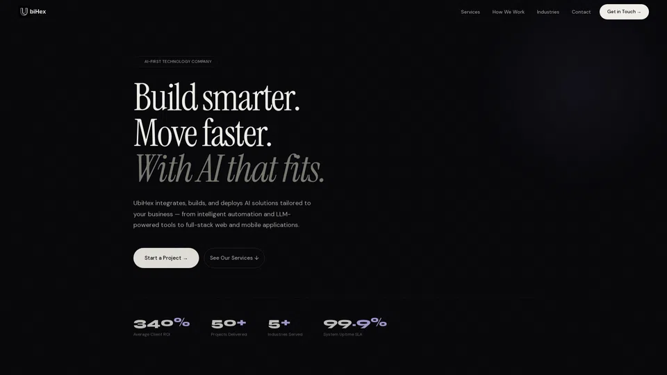Homepage snapshot at launch