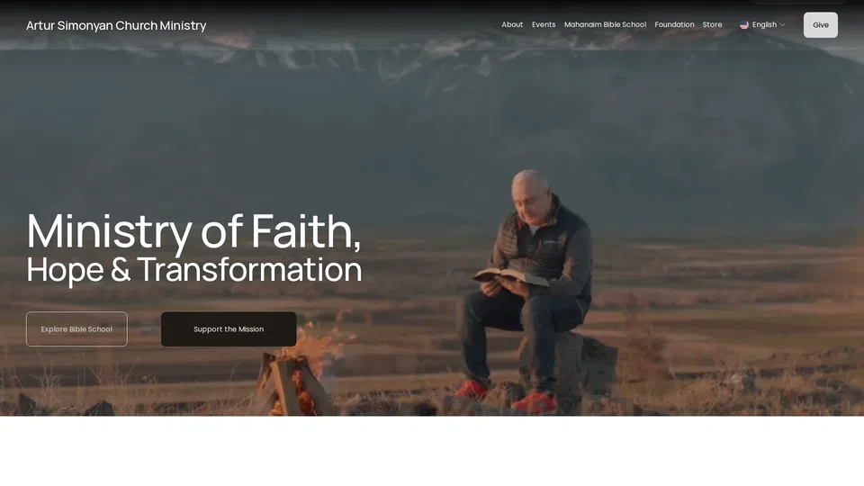 Homepage snapshot at launch