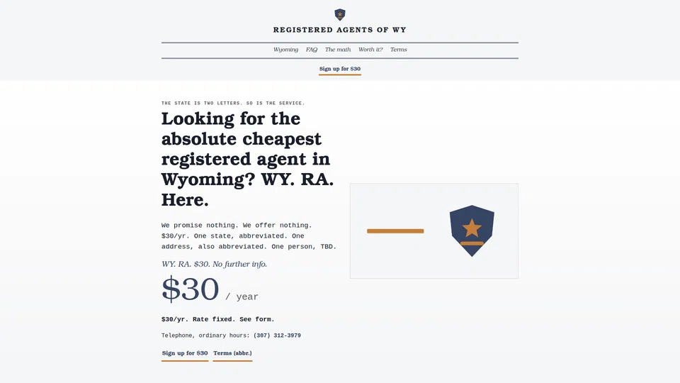 Homepage snapshot at launch