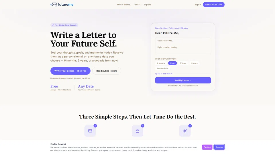 Homepage snapshot at launch
