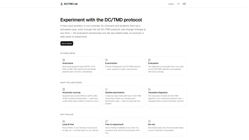 Homepage snapshot at launch