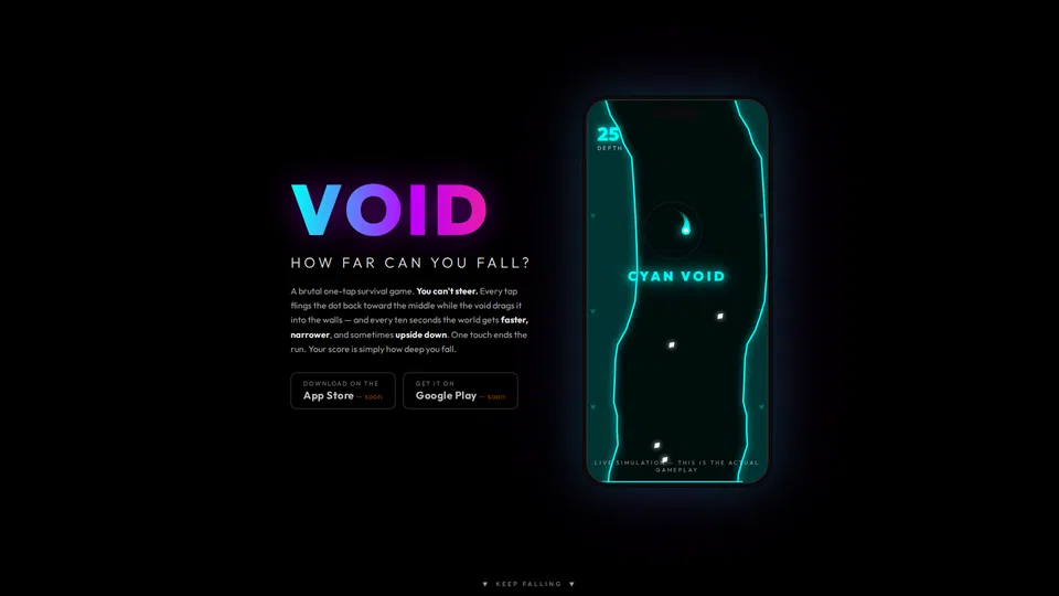 Homepage snapshot at launch
