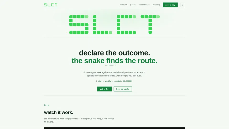 Homepage snapshot at launch
