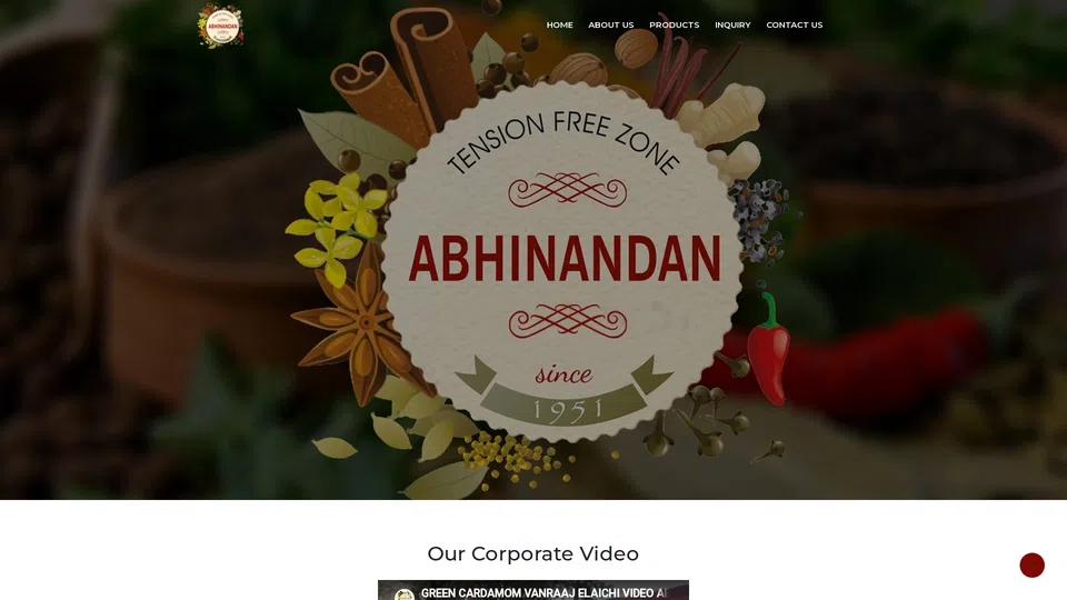 Homepage snapshot at launch