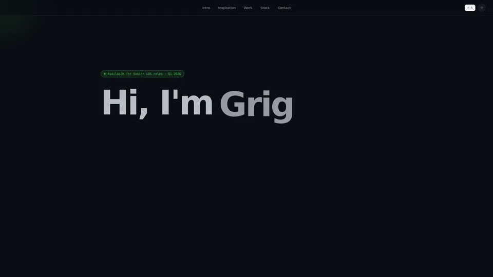Homepage snapshot at launch