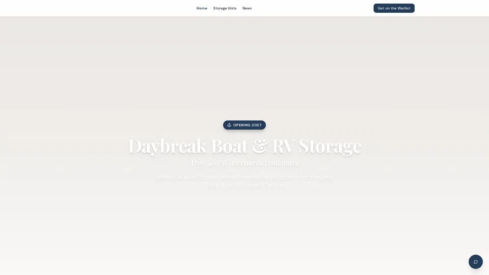Homepage snapshot at launch