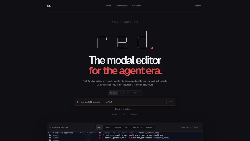 Homepage snapshot at launch