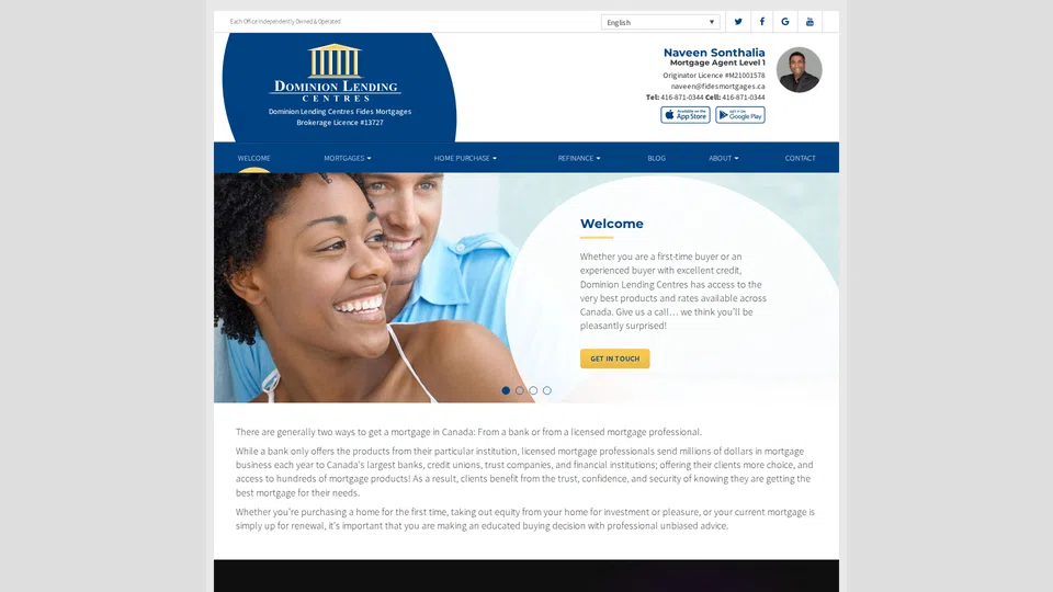 Homepage snapshot at launch