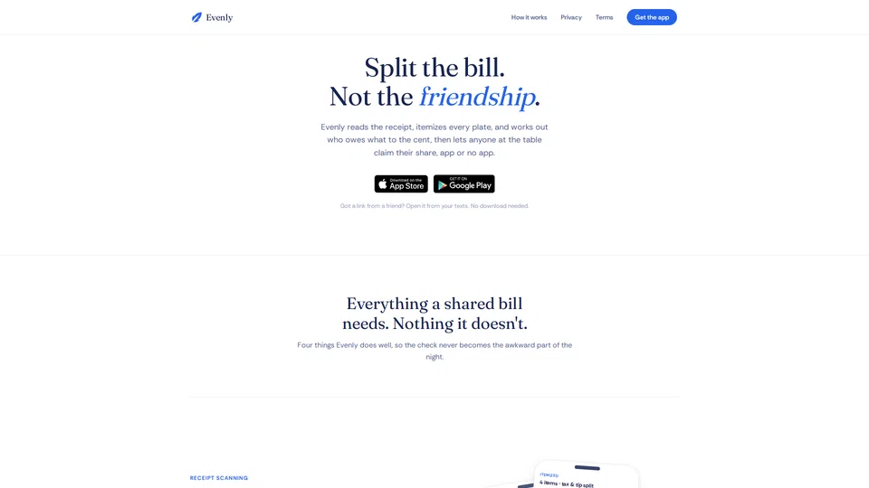 Homepage snapshot at launch